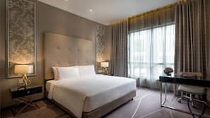 Down duvet, pillow top beds, minibar, in-room safe