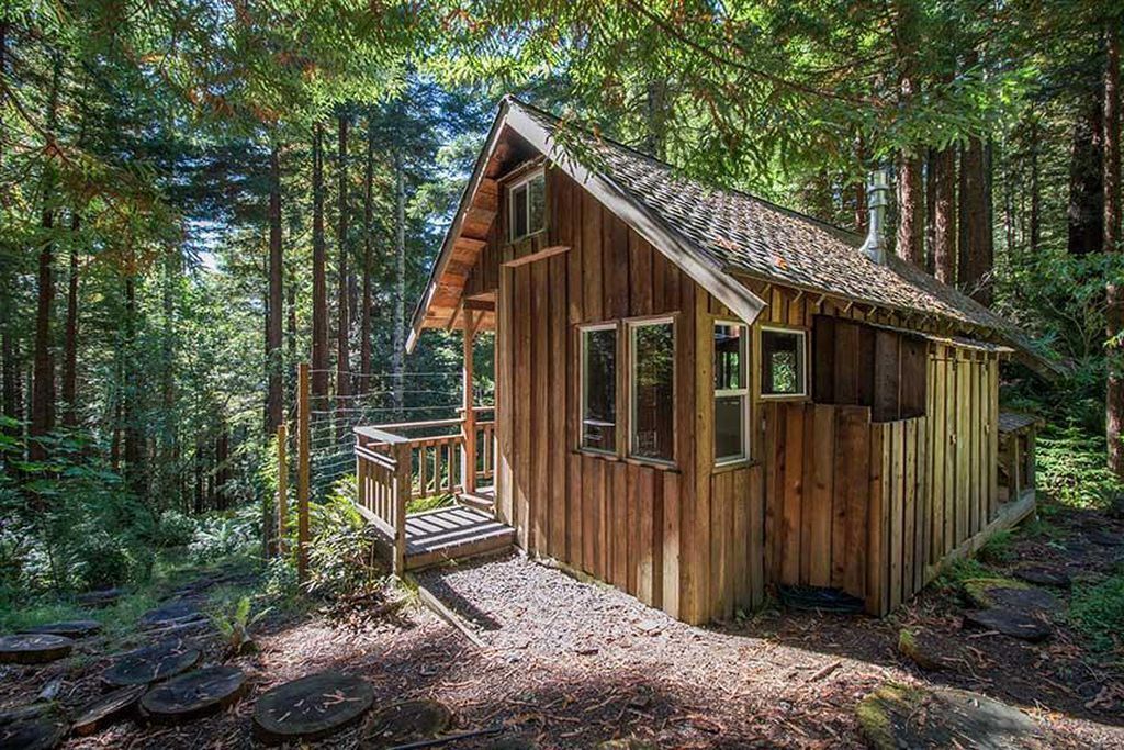2 Rustic Cabins Treehouse On Creek In Redwoods In Eureka Ca
