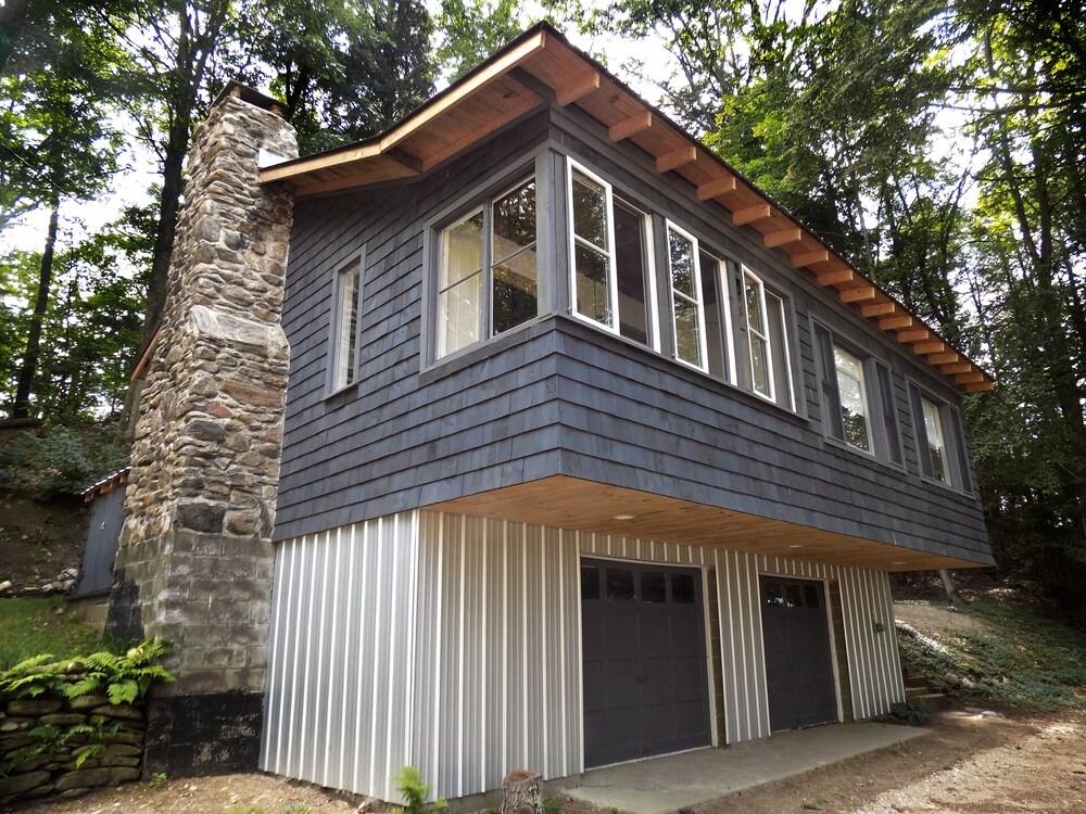 Exterior, Private rustic cottage with lake access