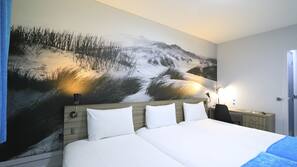 Individually decorated, individually furnished, desk, blackout curtains