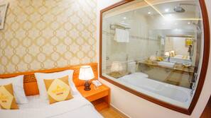 Minibar, desk, blackout drapes, free WiFi