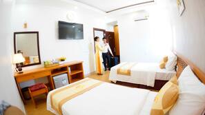 Minibar, desk, blackout drapes, free WiFi