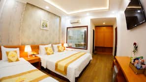 Minibar, desk, blackout drapes, free WiFi