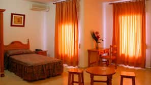 In-room safe, desk, blackout drapes, free cribs/infant beds