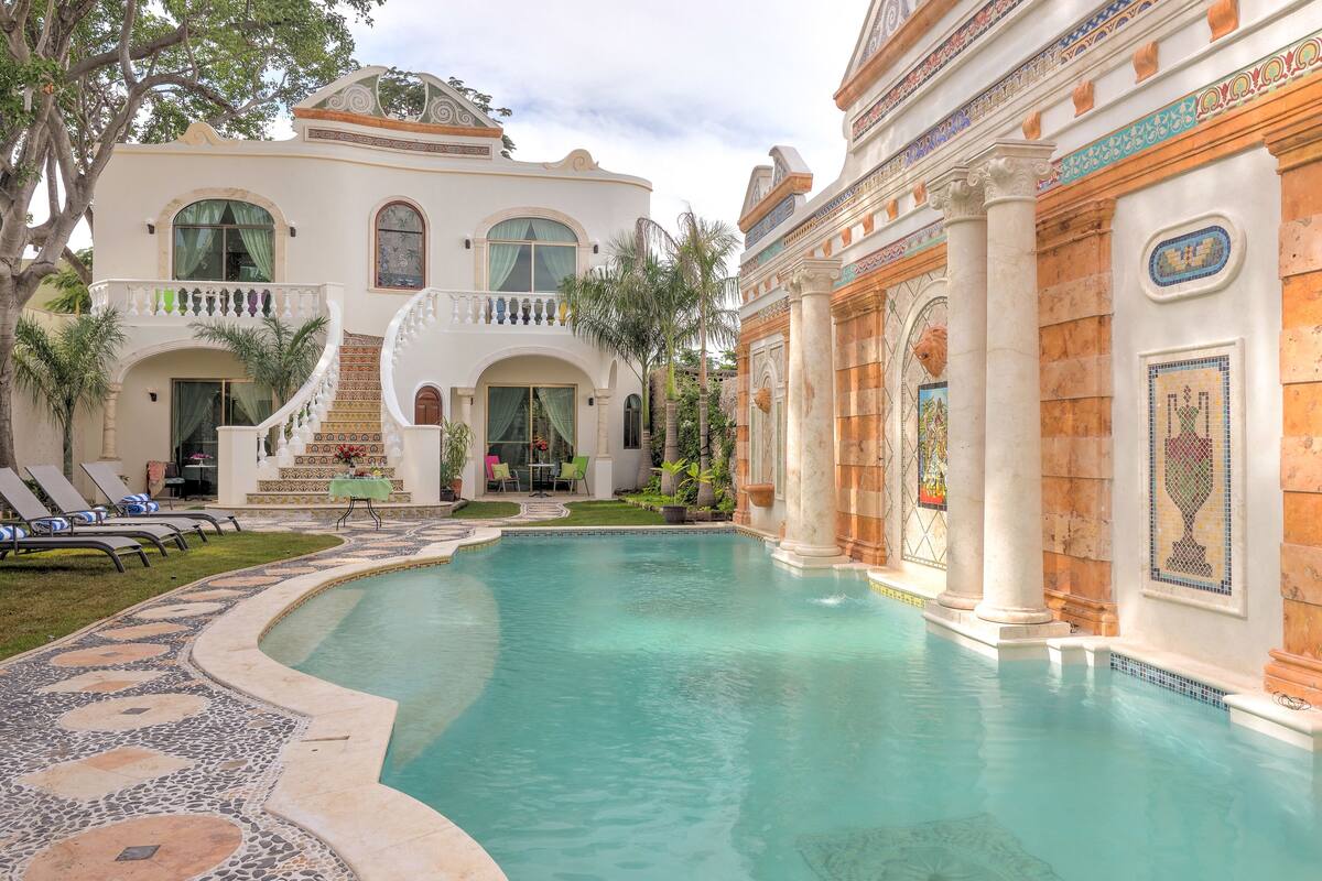 best hotels in merida mexico | el palacito secreto | the secret palace, pool area
