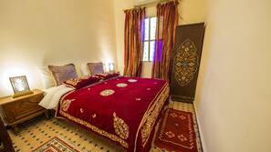 1 bedroom, desk, blackout drapes, iron/ironing board