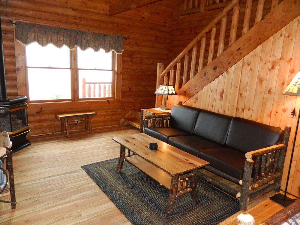 Straits of Mackinaw log Cabin. Spectacular views of Mackinac Island