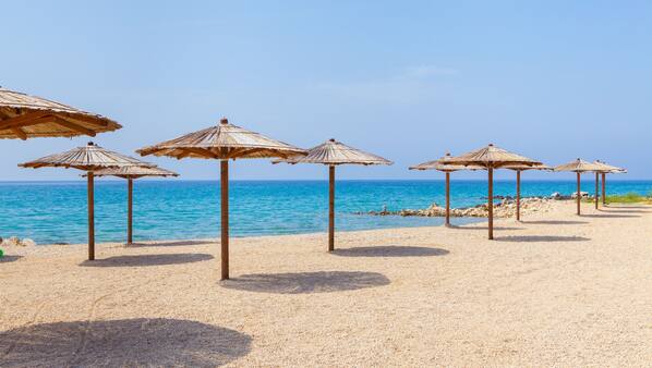 On the beach, beach bar
