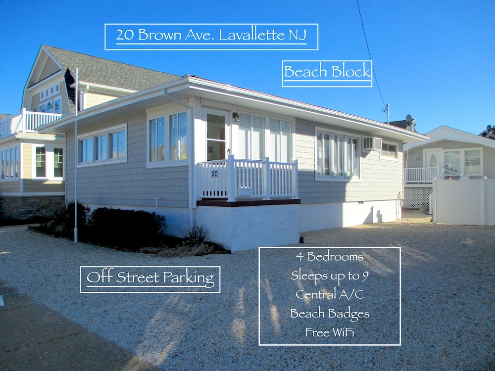 2018 Lavallette Beach Block Wi Fi C A Sleeps 9 Badges Featured Image