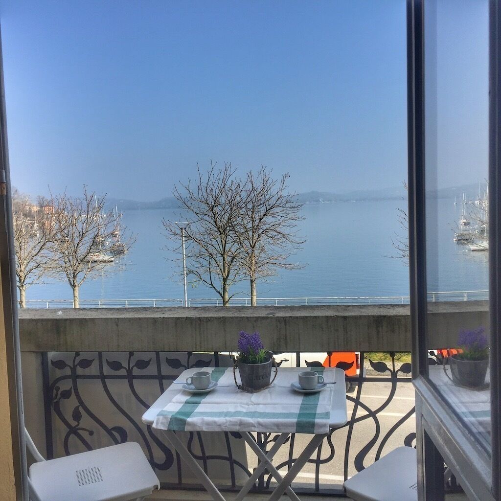 Apartment Solaya on the lakefront in Lesa in Lesa, Italy