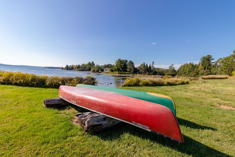 Two Lakefront Dog-Friendly Cabins on Four Acres with Porches, Dock, & Lake Views