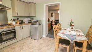 Dishwasher, high chair, cookware/dishes/utensils