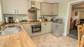 Dishwasher, high chair, cookware/dishes/utensils
