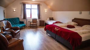 Hypo-allergenic bedding, blackout drapes, iron/ironing board, free WiFi