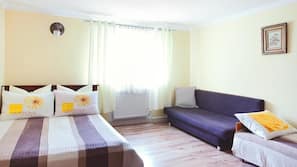 Premium bedding, free WiFi, linens