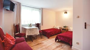 Premium bedding, free WiFi, linens