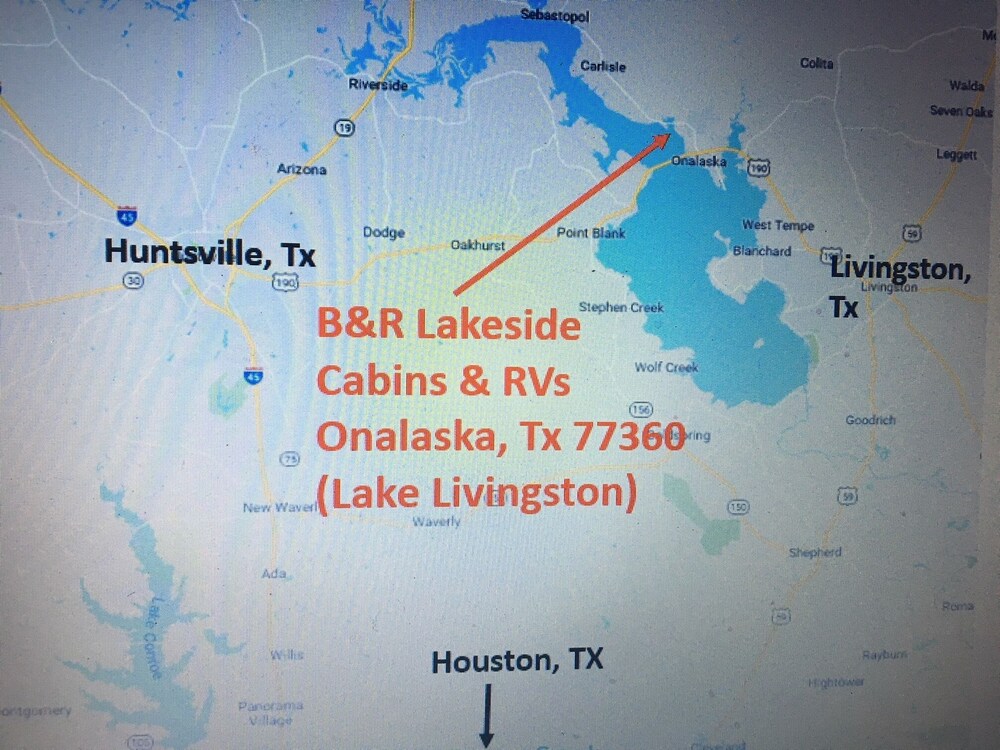 ♦️WATERFRONT CABIN 2♦️ Lake Livingston, Onalaska, Texas in Onalaska