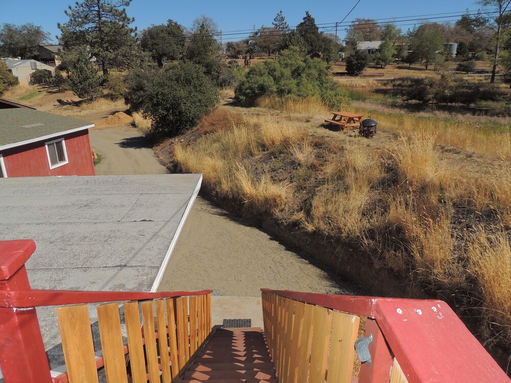 Terrace/patio, Julian, CA  Historic Apple & Gold Mine Town A-Frame 1-Bed, Pets Okay