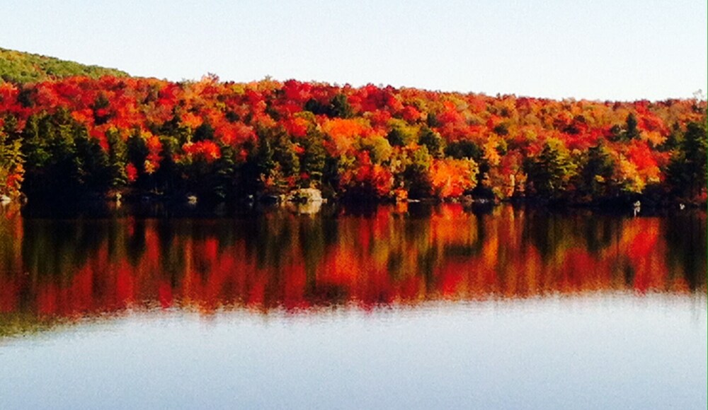 Charming NH log cabin "Lake Escape" on Highland Lake in Stoddard