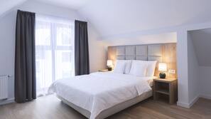 Coffre-forts dans les chambres, bureau, rideaux occultants