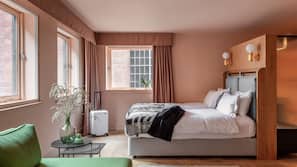 Luxe beddengoed, een kluis op de kamer, verduisterende gordijnen