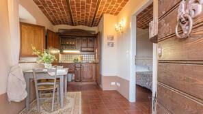 Fridge, hob, electric kettle, griddle