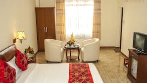 Minibar, desk, iron/ironing board, free WiFi