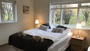 Blackout drapes, iron/ironing board, free cribs/infant beds, free WiFi