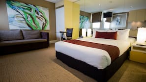 Premium bedding, minibar, in-room safe, desk