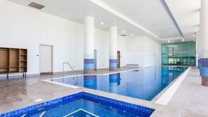 Indoor pool, outdoor pool