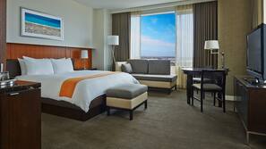 Premium bedding, down comforters, pillowtop beds, in-room safe