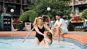 Indoor pool, 2 outdoor pools, open 7:00 AM to 10:00 PM, pool umbrellas