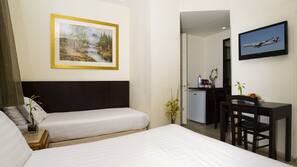 In-room safe, individually furnished, blackout curtains