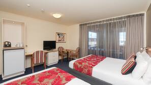 Desk, iron/ironing board, free WiFi, linens