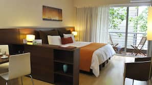 Premium bedding, memory-foam beds, minibar, in-room safe