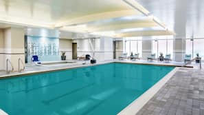Indoor pool, pool loungers