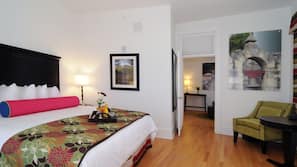 Frette Italian sheets, premium bedding, pillowtop beds, in-room safe