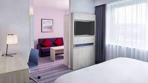 Desk, blackout curtains, iron/ironing board, free WiFi