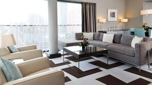 Egyptian cotton sheets, premium bedding, minibar, in-room safe