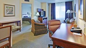 Premium bedding, pillowtop beds, in-room safe, desk