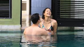 3 outdoor pools, open 2:00 PM to midnight, pool umbrellas, sun loungers