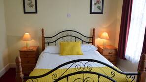 Blackout curtains, iron/ironing board, free WiFi, linens