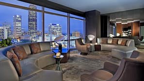 Premium bedding, down comforters, minibar, in-room safe