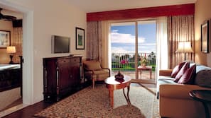 Premium bedding, down comforters, pillowtop beds, in-room safe