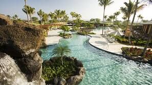 2 outdoor pools, pool umbrellas, sun loungers