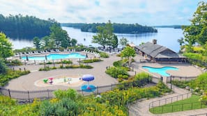 Indoor pool, 2 outdoor pools, open 6 AM to 11 PM, pool umbrellas