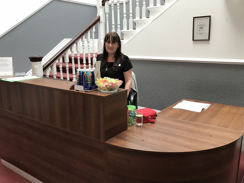 Check-in/check-out kiosk, Luccombe Hall Country House Hotel