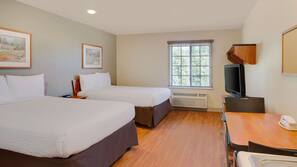 Desk, iron/ironing board, free WiFi, alarm clocks