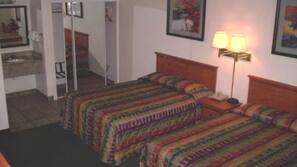 Premium bedding, blackout drapes, free WiFi, bed sheets