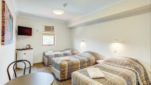 Desk, iron/ironing board, free WiFi, linens